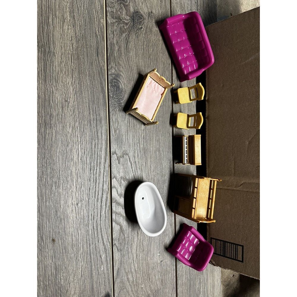 Japan Sylvanian Families RED BROWN PIANO Dollhouse Miniature Figure‎ Toy Lot